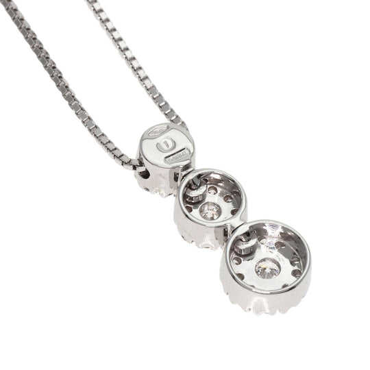 Damiani Necklace K18WG Silver diamond Women Used Authentic