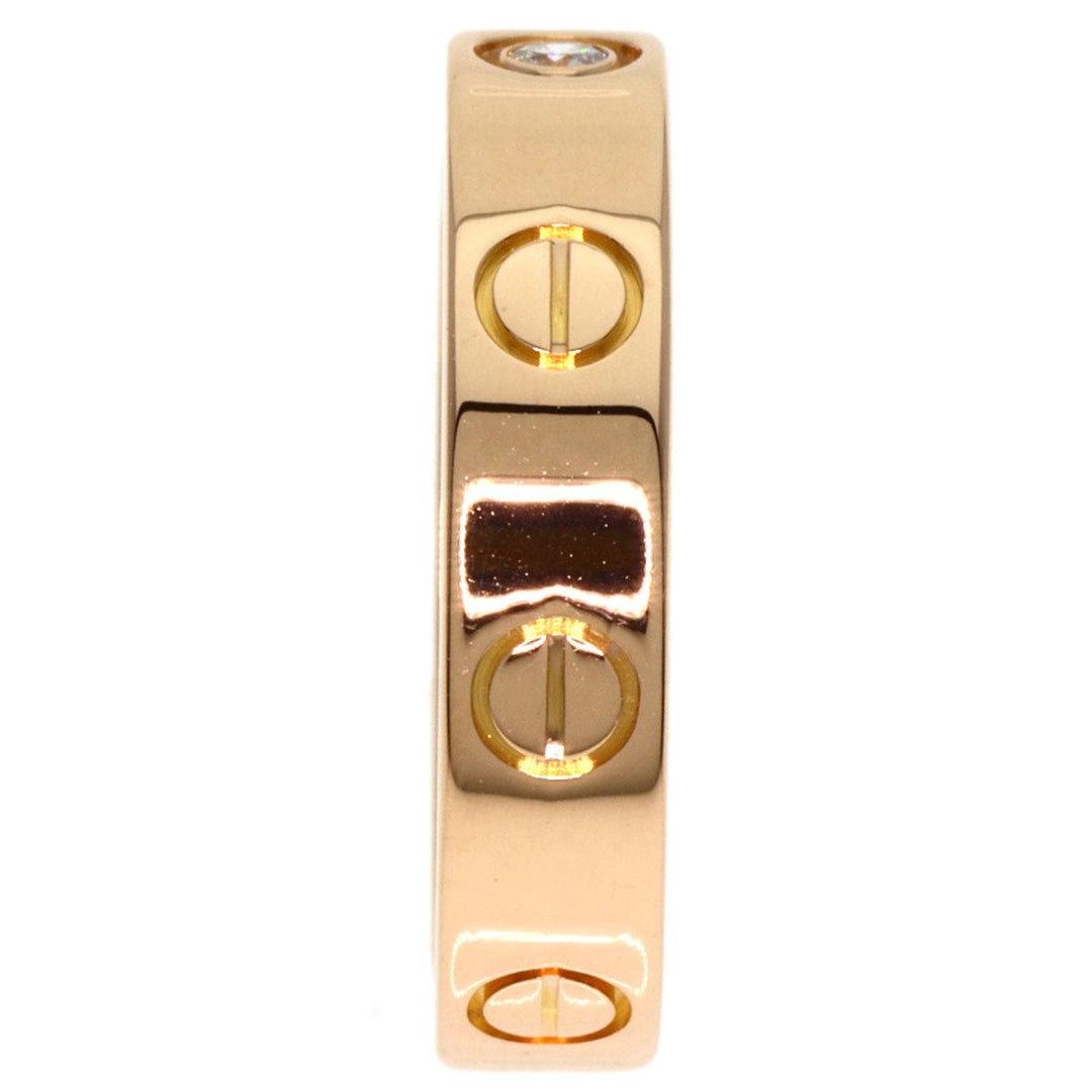 CARTIER Ring 18K Pink Gold gold Mini love ring 1P Diamond #49