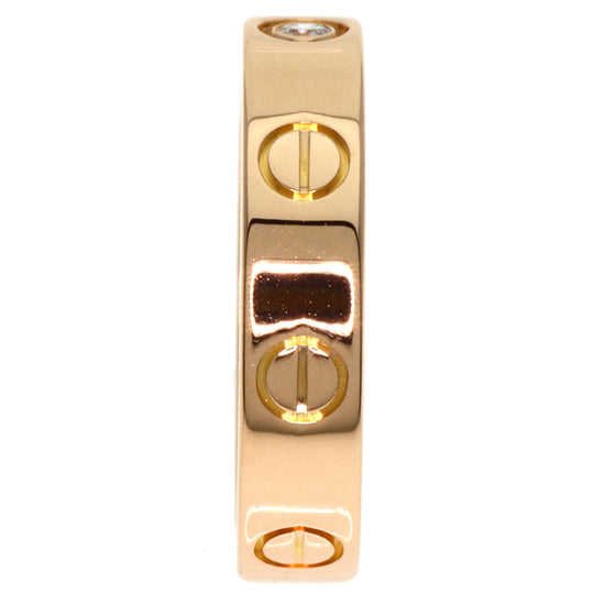 CARTIER Ring 18K Pink Gold gold Mini love ring 1P Diamond #49