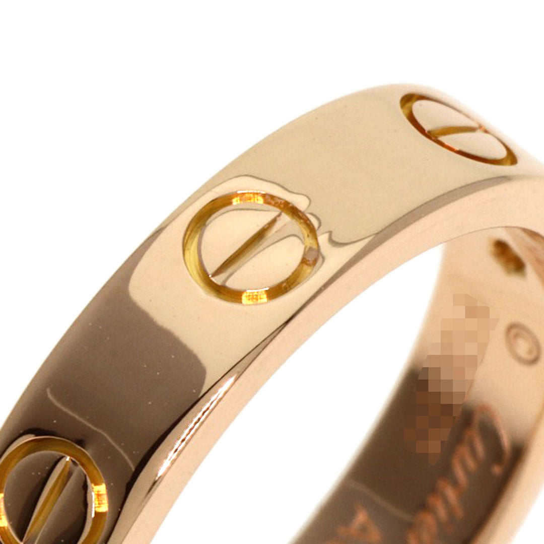 CARTIER Ring 18K Pink Gold gold Mini love ring 1P Diamond #49