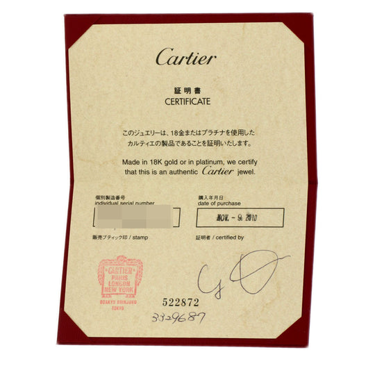 CARTIER Necklace 18K Pink Gold gold Love Circle 3P Diamond Ceramic