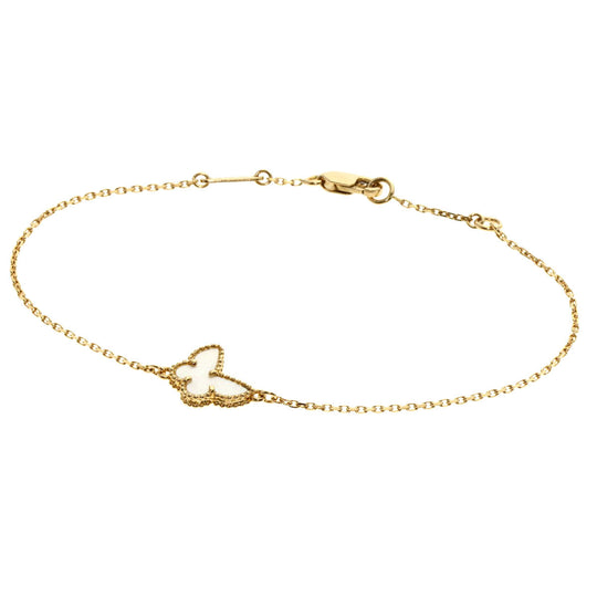 Van Cleef & Arpels bracelet 18K Yellow Gold gold Sweet Papillon Mother of Pearl