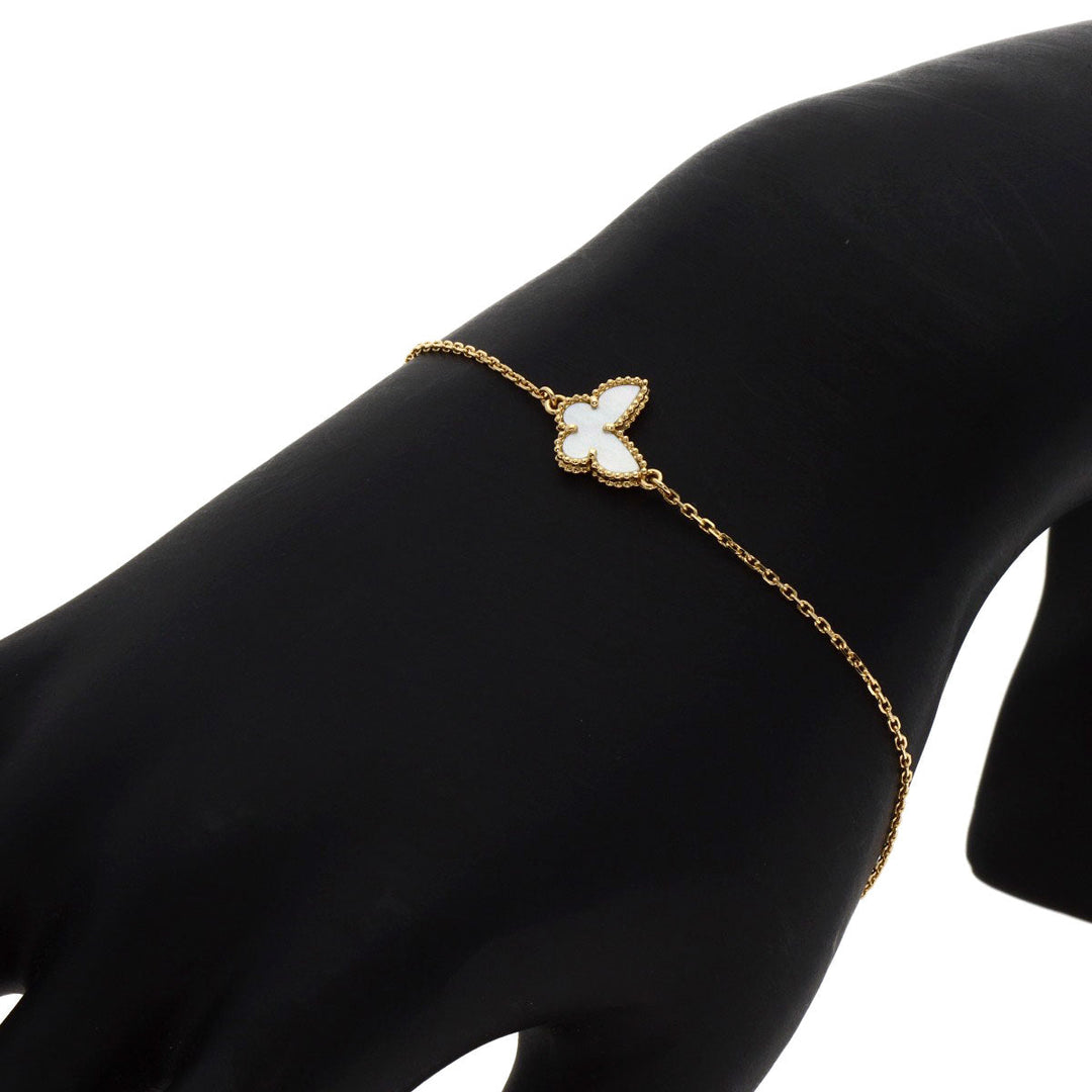 Van Cleef & Arpels bracelet 18K Yellow Gold gold Sweet Papillon Mother of Pearl