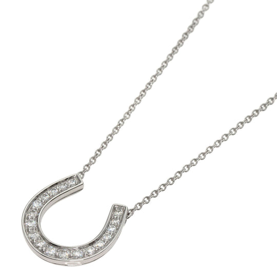 TIFFANY&Co. Necklace PT950 Silver Horseshoe diamond