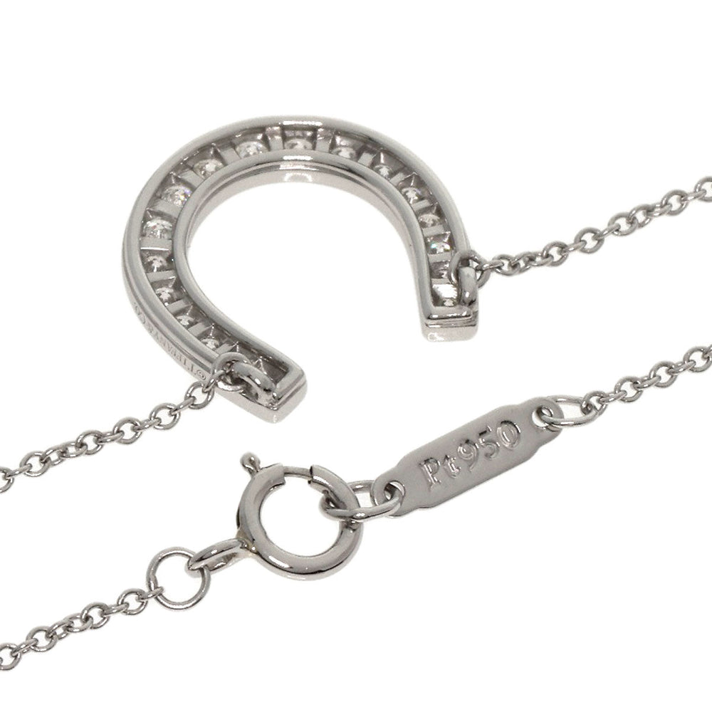 TIFFANY&Co. Necklace PT950 Silver Horseshoe diamond