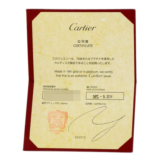 CARTIER Ring 18K Pink Gold gold Be Love Sapphire Diamond #51 Women Used Authentic