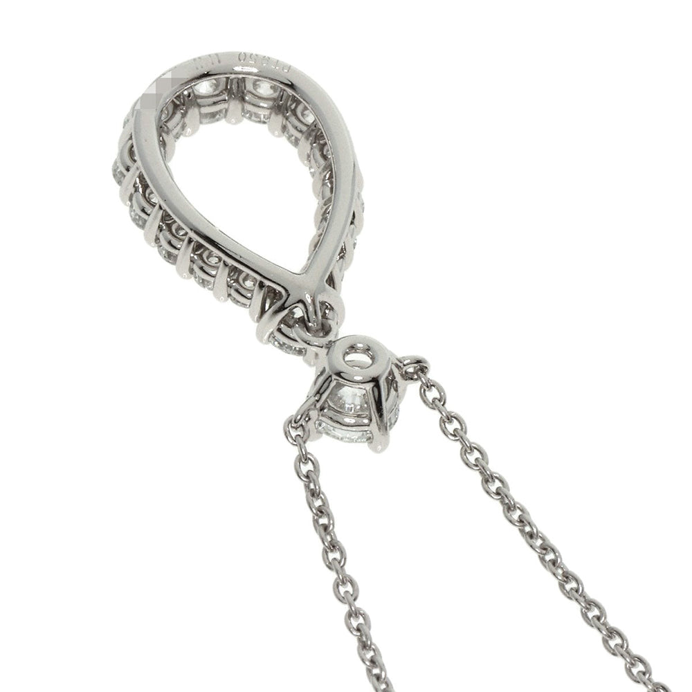 HARRY WINSTON Necklace PT950 Silver Loop Pendant Extra Large