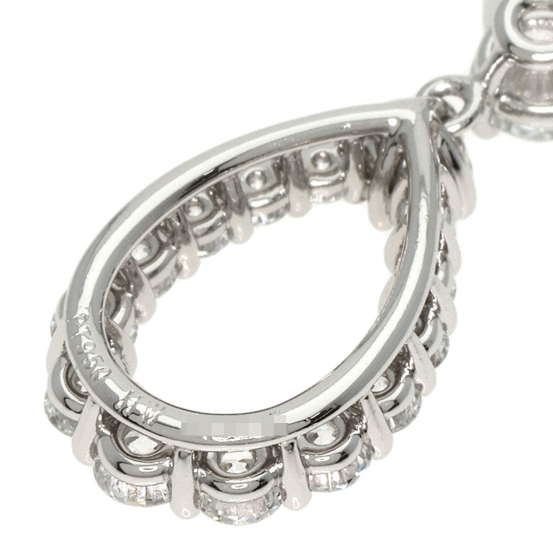 HARRY WINSTON Necklace PT950 Silver Loop Pendant Extra Large