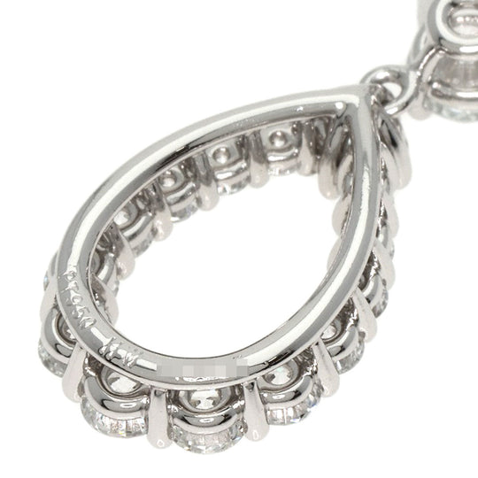 HARRY WINSTON Necklace PT950 Silver Loop Pendant Extra Large