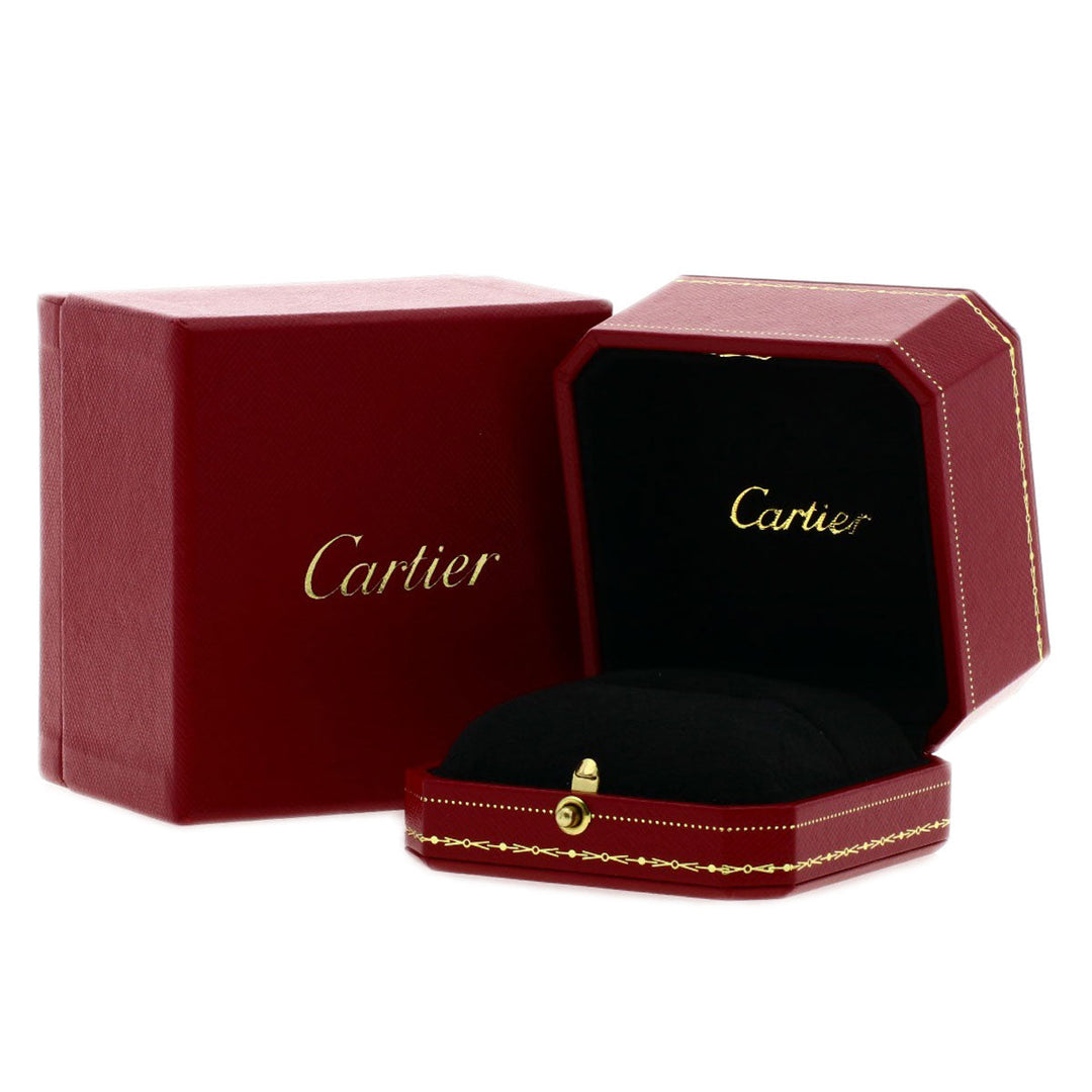 CARTIER Ring K18WG Silver Mini love ring full diamond #46 Women Used Authentic