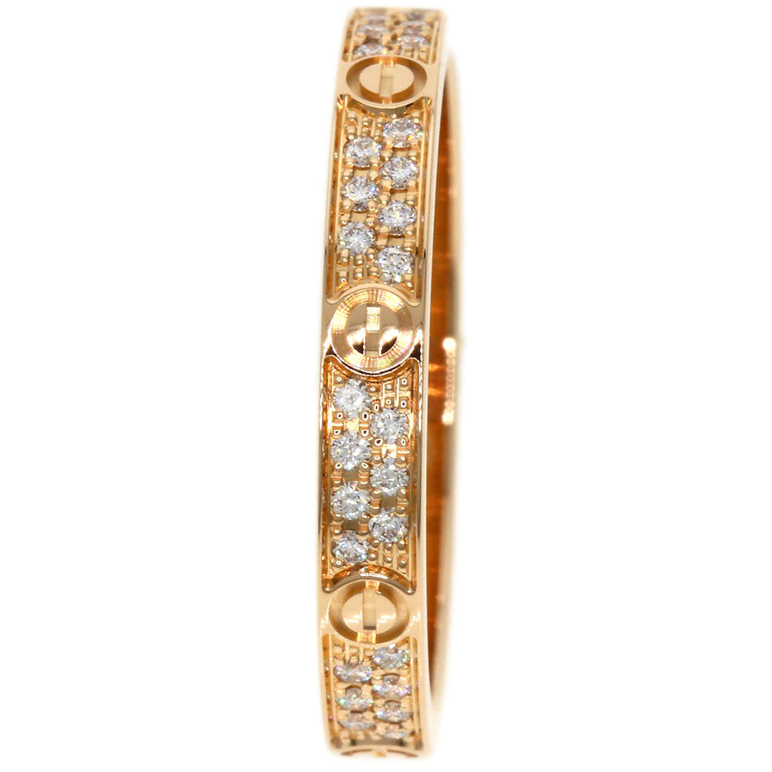 CARTIER Ring 18K Pink Gold gold Mini Love SM Pave Diamond #49