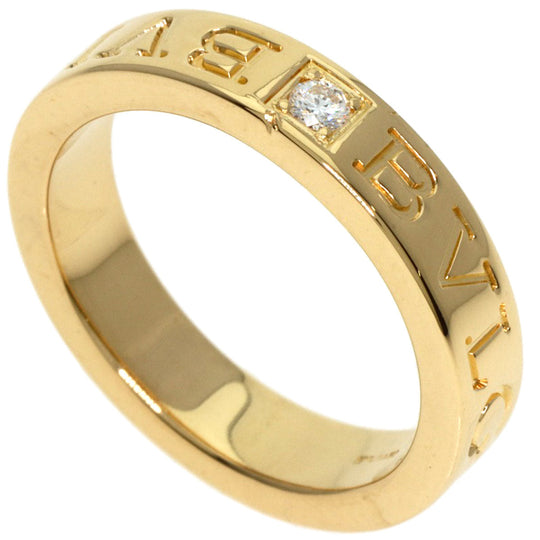 BVLGARI Ring 18K Yellow Gold gold Double logo 1P Diamond