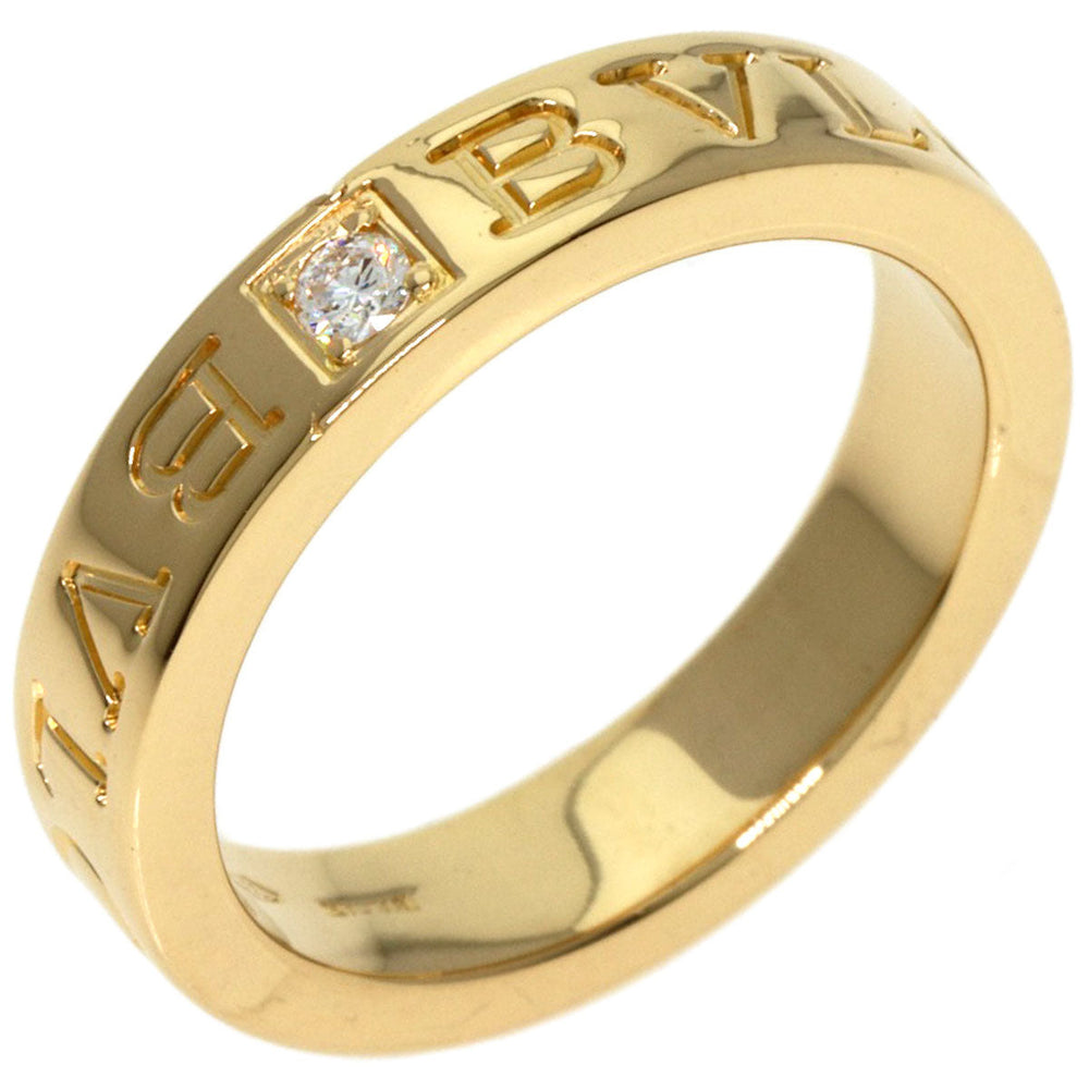 BVLGARI Ring 18K Yellow Gold gold Double logo 1P Diamond
