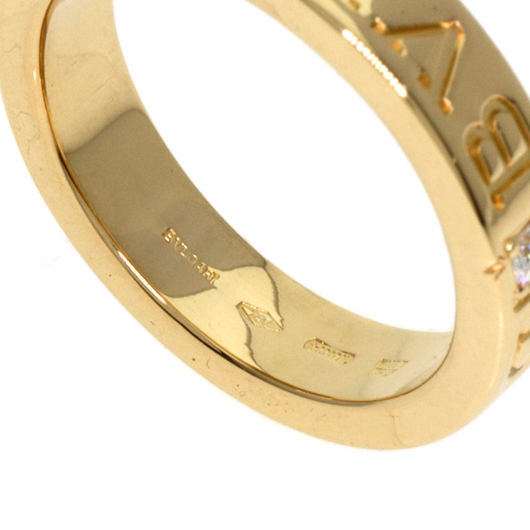 BVLGARI Ring 18K Yellow Gold gold Double logo 1P Diamond