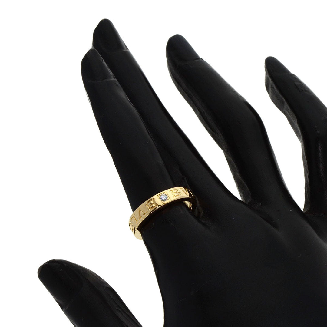 BVLGARI Ring 18K Yellow Gold gold Double logo 1P Diamond
