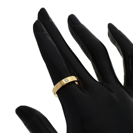 BVLGARI Ring 18K Yellow Gold gold Double logo 1P Diamond