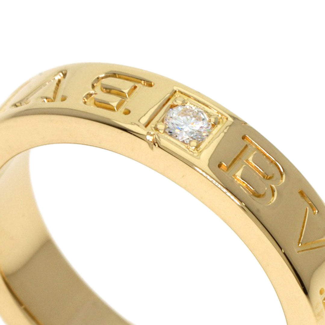 BVLGARI Ring 18K Yellow Gold gold Double logo 1P Diamond