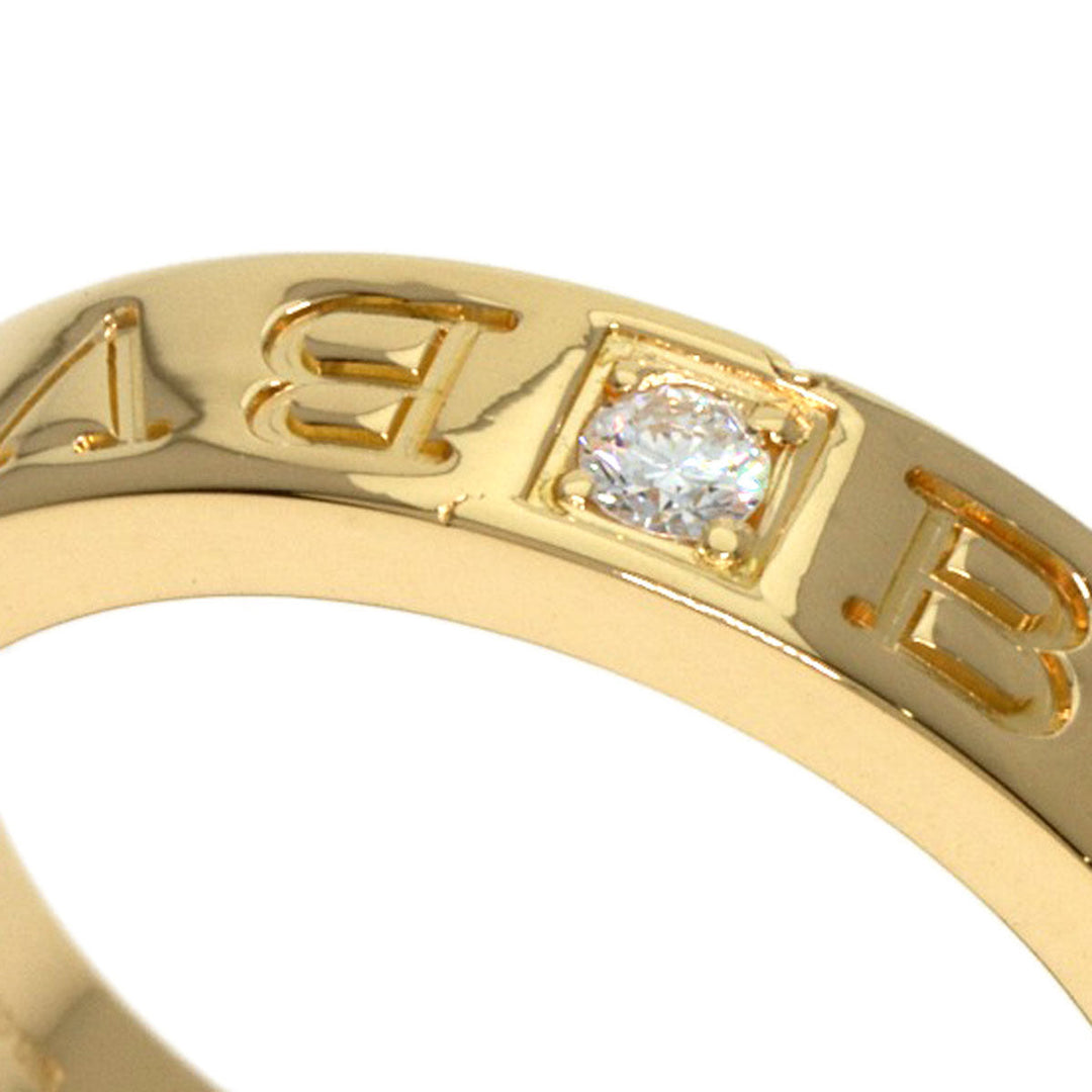 BVLGARI Ring 18K Yellow Gold gold Double logo 1P Diamond
