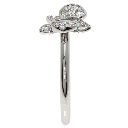 CARTIER Ring K18WG Silver Caress d'Orchidee Diamond #47 Women Used Authentic