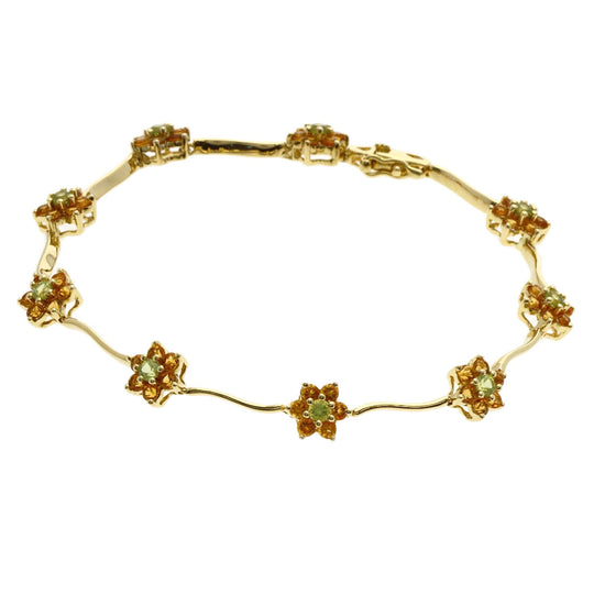 Ponte Vecchio bracelet 18K Yellow Gold gold Peridot Citrin