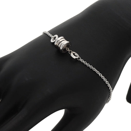 BVLGARI bracelet K18WG Silver B-zero1 B Zero One Element Women Used Authentic