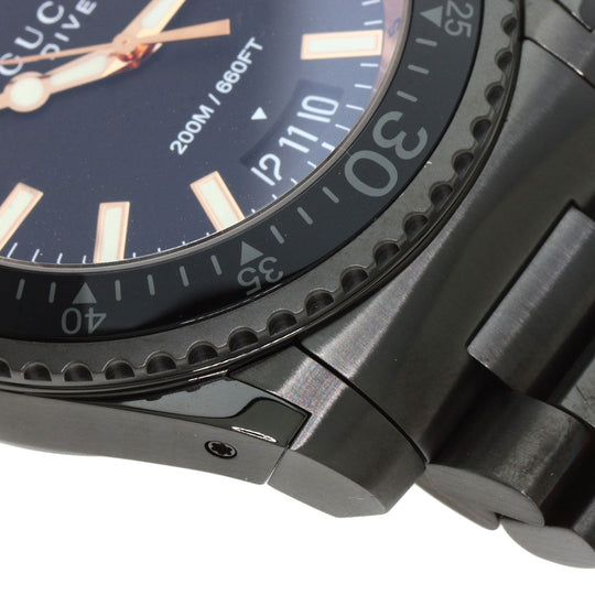GUCCI Watches Quartz YA136.2 Stainless Steel black Dive black dial