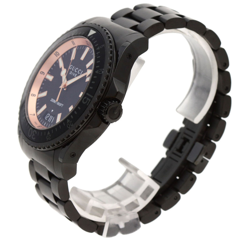 GUCCI Watches Quartz YA136.2 Stainless Steel black Dive black dial