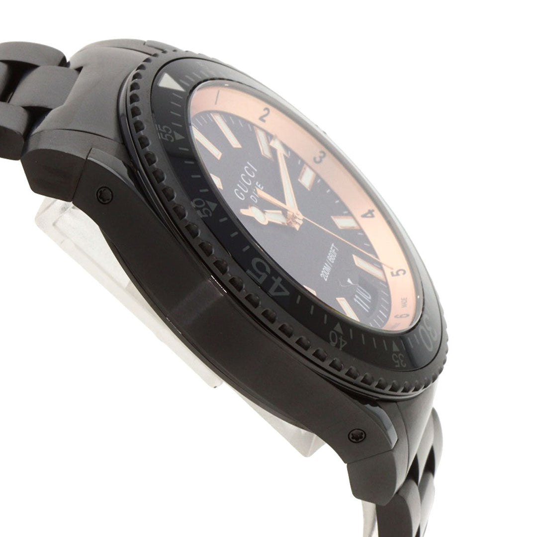 GUCCI Watches Quartz YA136.2 Stainless Steel black Dive black dial