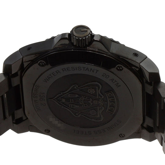 GUCCI Watches Quartz YA136.2 Stainless Steel black Dive black dial