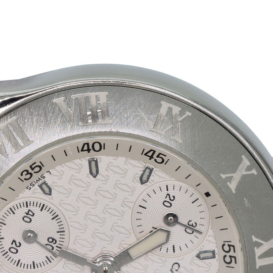 CARTIER Watches Quartz W10197U2 Stainless Steel, Rubber Silver CHRONOSCAPH SM Silver dial Women Used Authentic