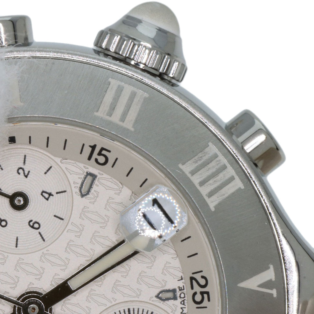 CARTIER Watches Quartz W10197U2 Stainless Steel, Rubber Silver CHRONOSCAPH SM Silver dial Women Used Authentic