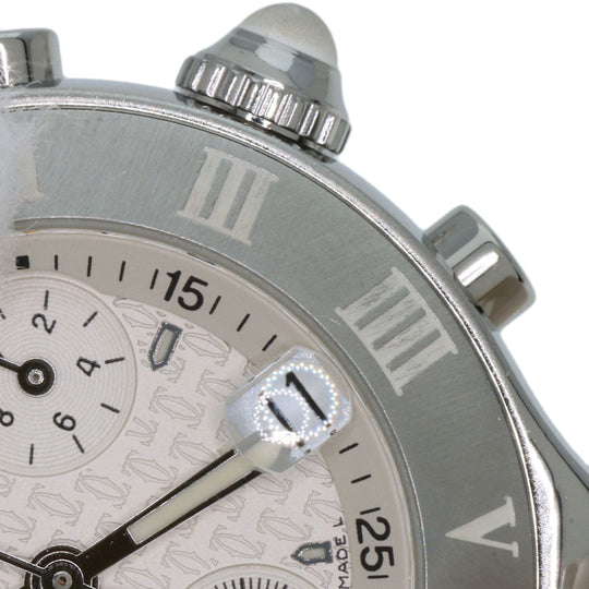 CARTIER Watches Quartz W10197U2 Stainless Steel, Rubber Silver CHRONOSCAPH SM Silver dial Women Used Authentic