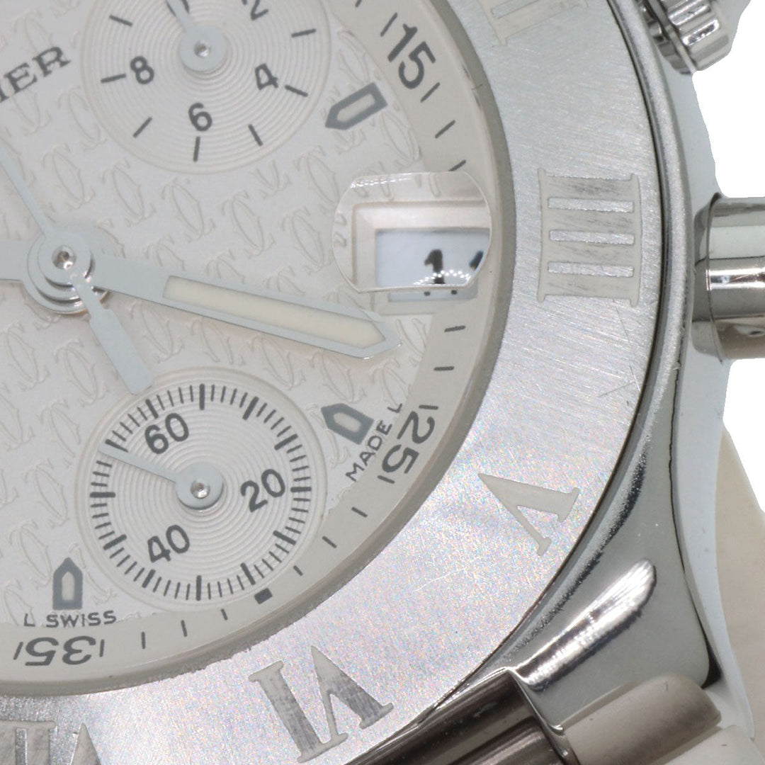 CARTIER Watches Quartz W10197U2 Stainless Steel, Rubber Silver CHRONOSCAPH SM Silver dial Women Used Authentic