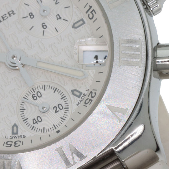 CARTIER Watches Quartz W10197U2 Stainless Steel, Rubber Silver CHRONOSCAPH SM Silver dial Women Used Authentic
