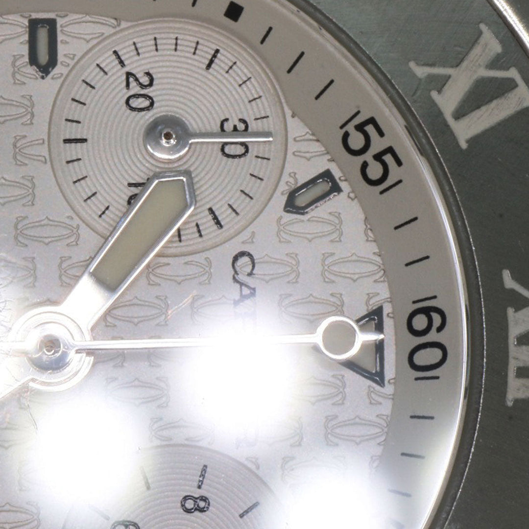 CARTIER Watches Quartz W10197U2 Stainless Steel, Rubber Silver CHRONOSCAPH SM Silver dial Women Used Authentic