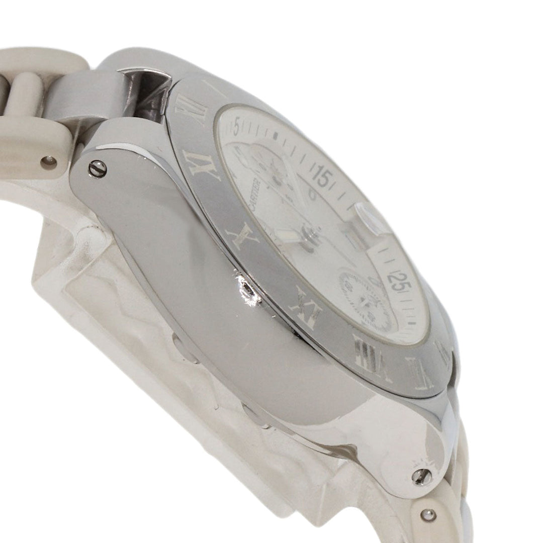 CARTIER Watches Quartz W10197U2 Stainless Steel, Rubber Silver CHRONOSCAPH SM Silver dial Women Used Authentic