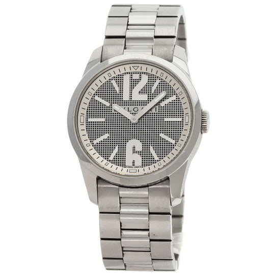 BVLGARI Watches Quartz ST37S Stainless Steel , Stainless Steel Silver Solo tempo Silver dial mens Used Authentic