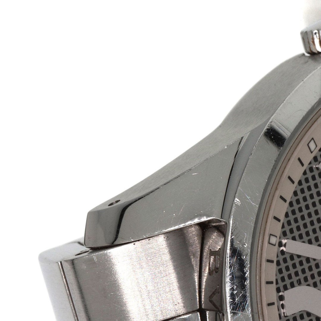 BVLGARI Watches Quartz ST37S Stainless Steel , Stainless Steel Silver Solo tempo Silver dial mens Used Authentic