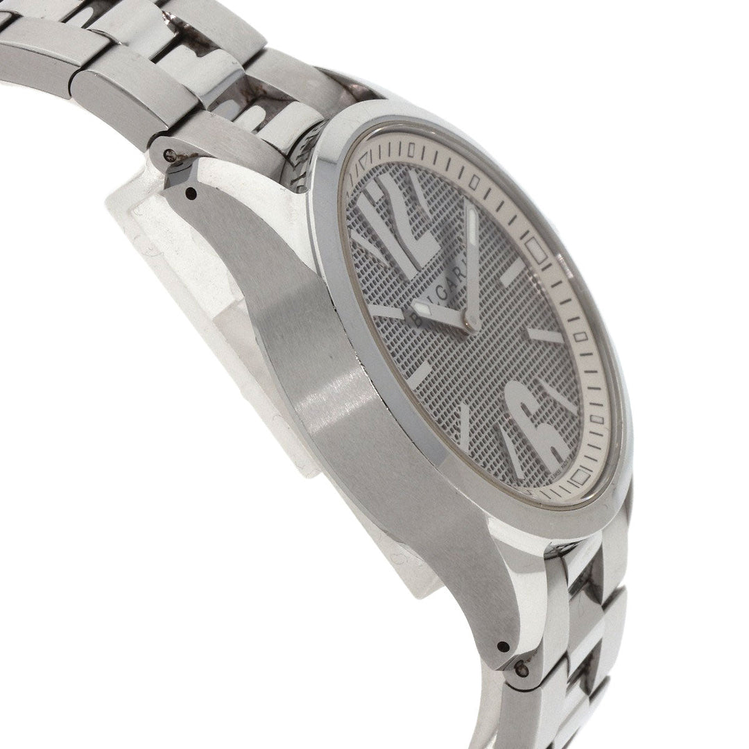 BVLGARI Watches Quartz ST37S Stainless Steel , Stainless Steel Silver Solo tempo Silver dial mens Used Authentic