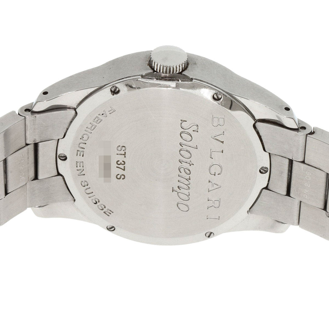 BVLGARI Watches Quartz ST37S Stainless Steel , Stainless Steel Silver Solo tempo Silver dial mens Used Authentic