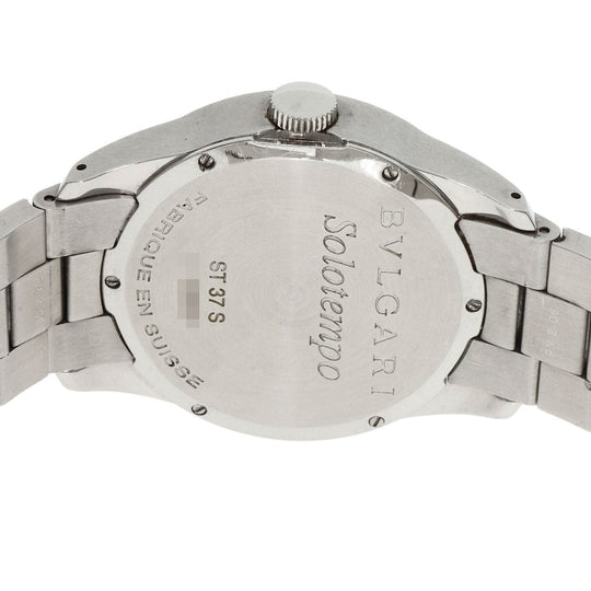 BVLGARI Watches Quartz ST37S Stainless Steel , Stainless Steel Silver Solo tempo Silver dial mens Used Authentic