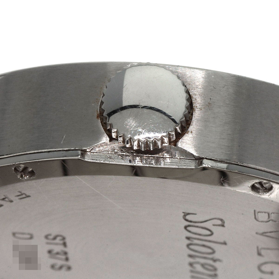 BVLGARI Watches Quartz ST37S Stainless Steel , Stainless Steel Silver Solo tempo Silver dial mens Used Authentic