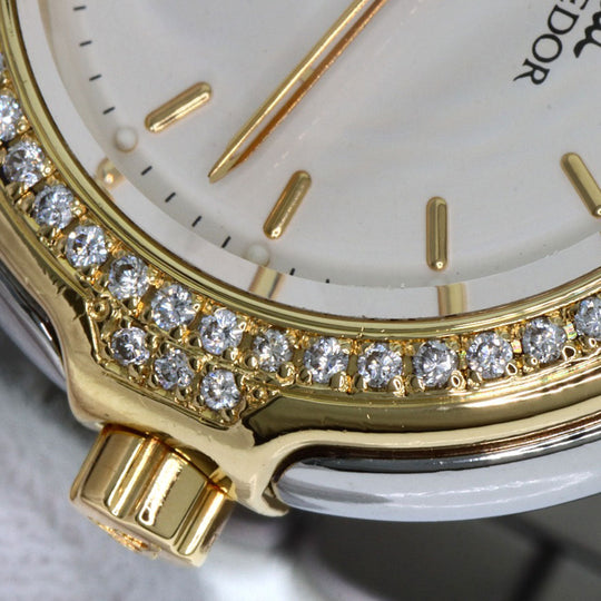 SEIKO Watches Quartz GSAB004 Stainless Steel, SSxK18YG, Diamond Bezel gold CREDOR diamond bezel Ivory dial Women Used Authentic