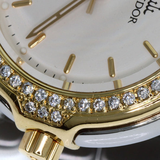 SEIKO Watches Quartz GSAB004 Stainless Steel, SSxK18YG, Diamond Bezel gold CREDOR diamond bezel Ivory dial Women Used Authentic