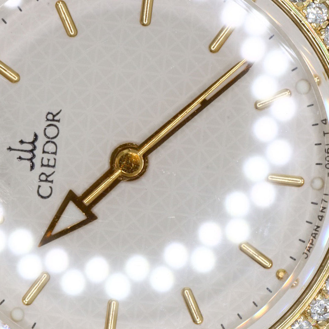 SEIKO Watches Quartz GSAB004 Stainless Steel, SSxK18YG, Diamond Bezel gold CREDOR diamond bezel Ivory dial Women Used Authentic