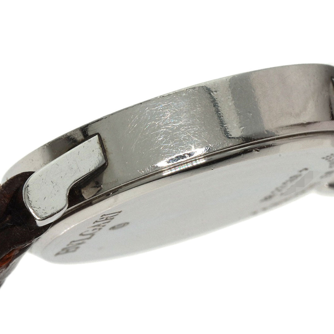 BVLGARI Watches Quartz BB23SLD Stainless Steel, Leather Silver Bulgari Bulgari black dial Women Used Authentic