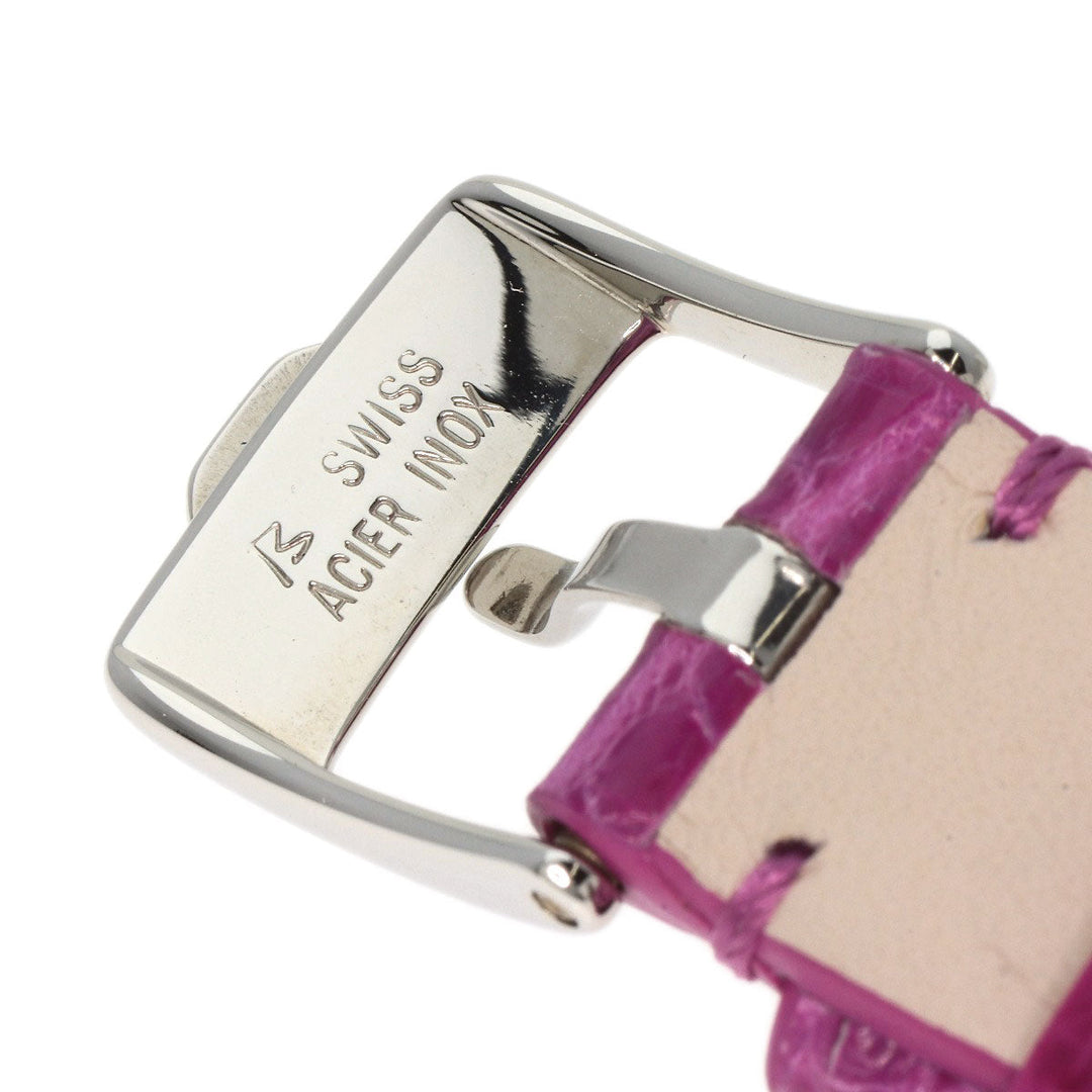 Chopard Watches Quartz 27/8245-23 Stainless Steel, Leather Silver Happy sport diamond White shell dial Women Used Authentic