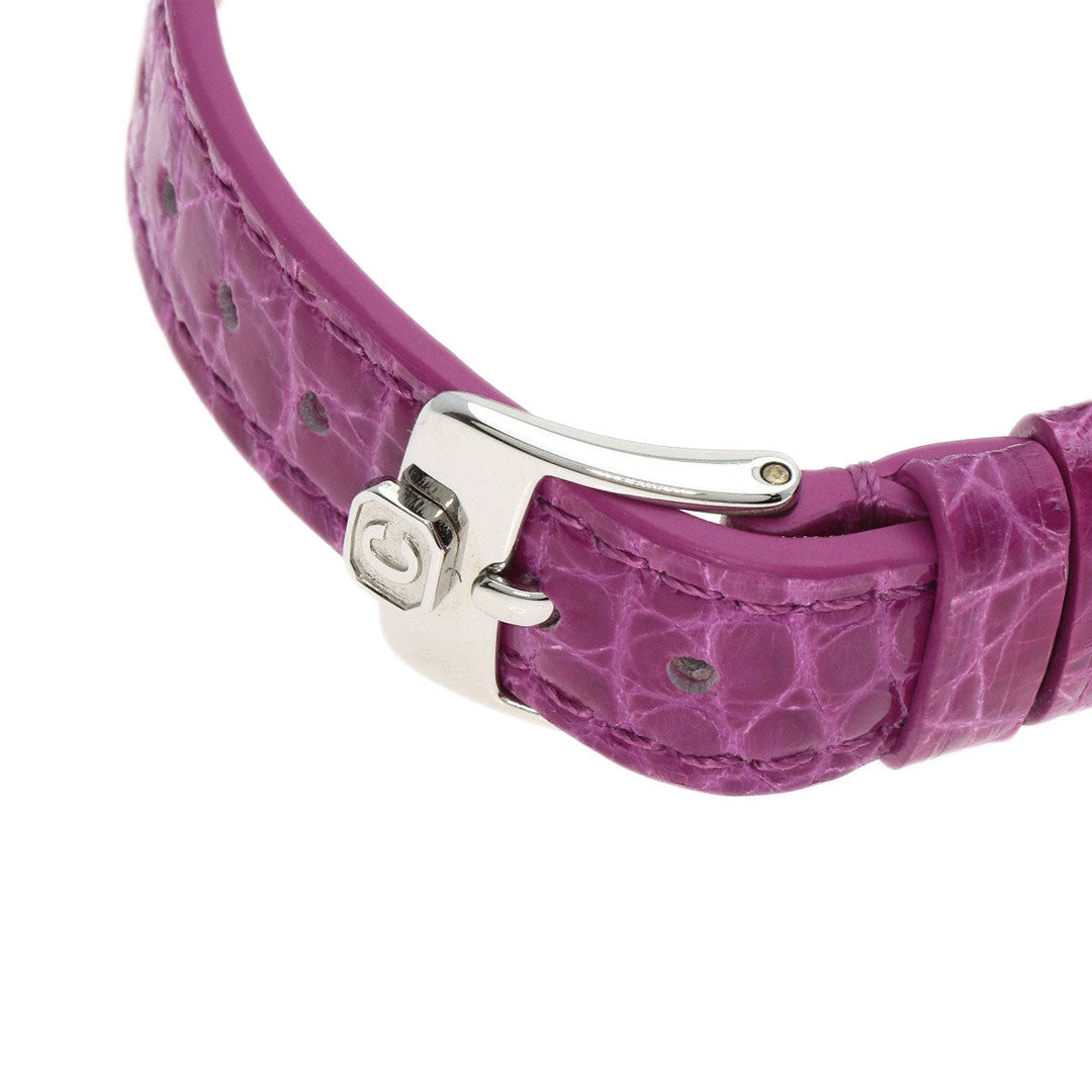 Chopard Watches Quartz 27/8245-23 Stainless Steel, Leather Silver Happy sport diamond White shell dial Women Used Authentic