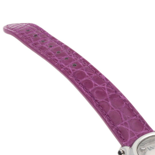 Chopard Watches Quartz 27/8245-23 Stainless Steel, Leather Silver Happy sport diamond White shell dial Women Used Authentic