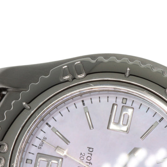 TAG HEUER Watches Quartz WT141F Stainless Steel , Stainless Steel Silver Link date Pink shell dial Women Used Authentic
